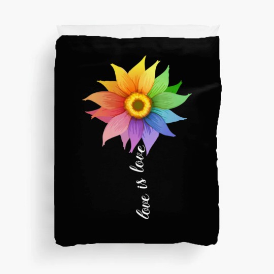 Love is love Sunflower Duvet Covers