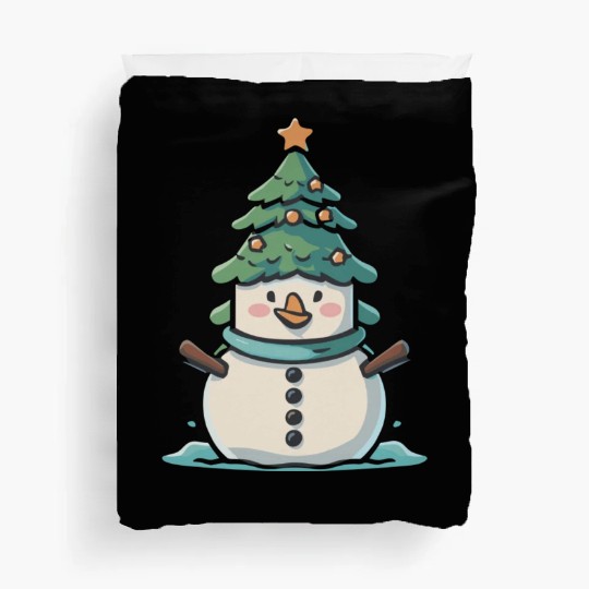 i lovely you snow man Duvet Covers