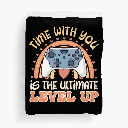 Gamer Time with You is the Ultimate Level Up Duvet Covers