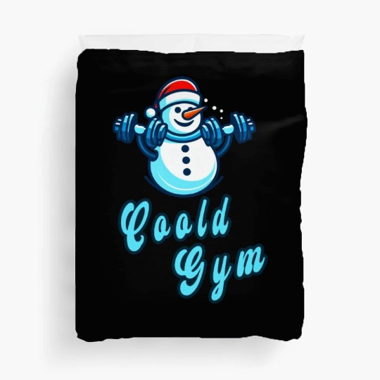 Cool gym funny snowman Duvet Covers