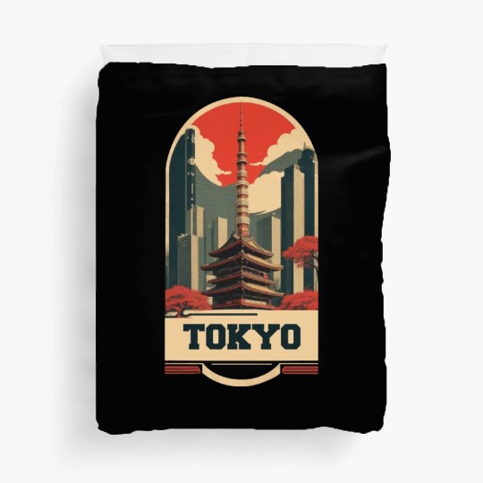 Tokyo Vintage Art Duvet Covers