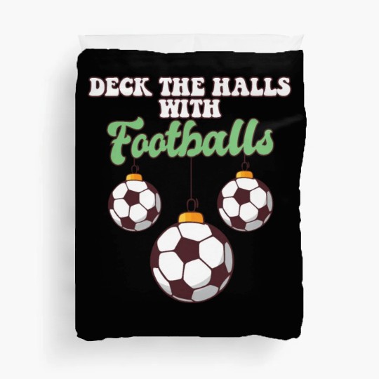 Football Player Coach Christmas Balls Deck The Duvet Covers