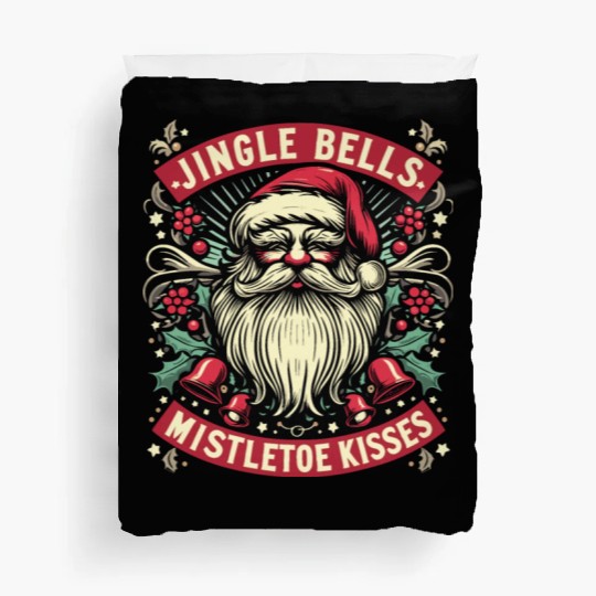 Jingle Bells Mistletoe Kisses Duvet Covers