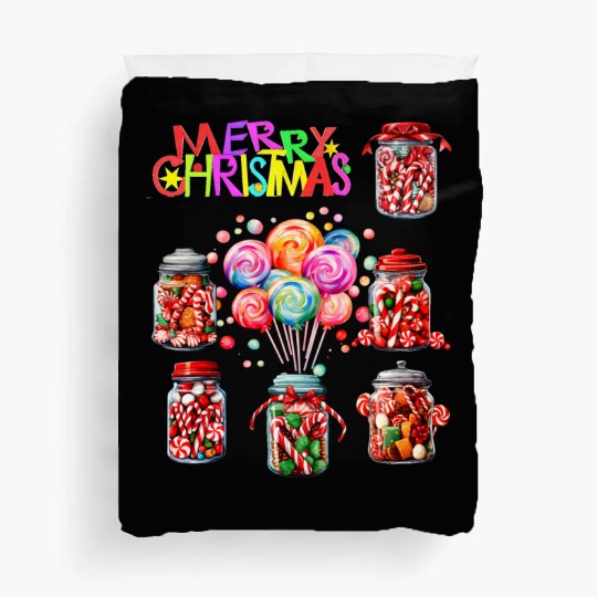 Merry Christmas Sweet Candy Canes Duvet Covers