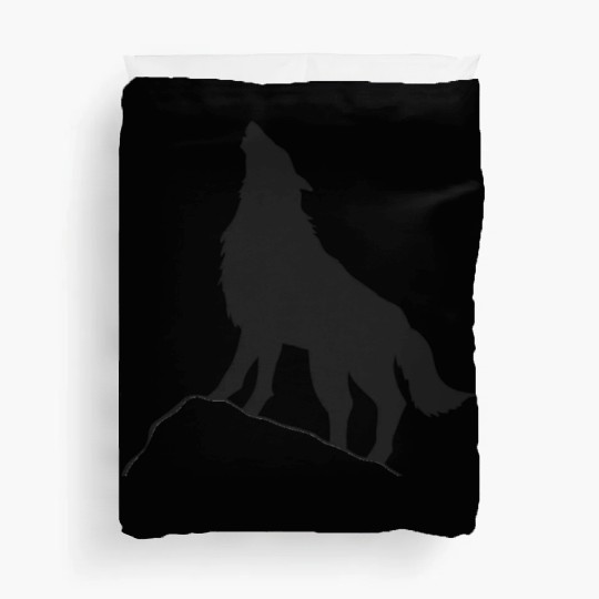 Howling Wolf Silhouette Duvet Covers