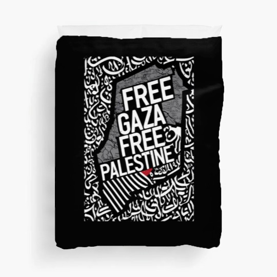 free palestine support palestine Duvet Covers