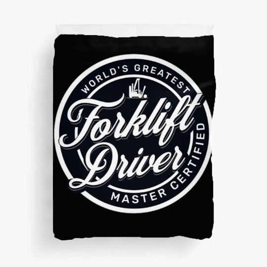 forklift driver hat world's greatest Duvet Covers