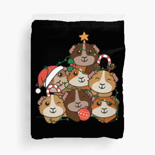 Guinea Pig Christmas Tree Funny Animal Duvet Covers
