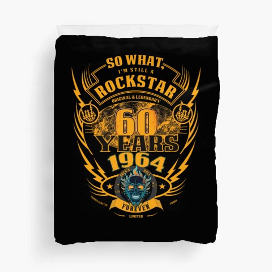 60th Birthday 1964 Rock'n Roll Forever Gift Duvet Covers