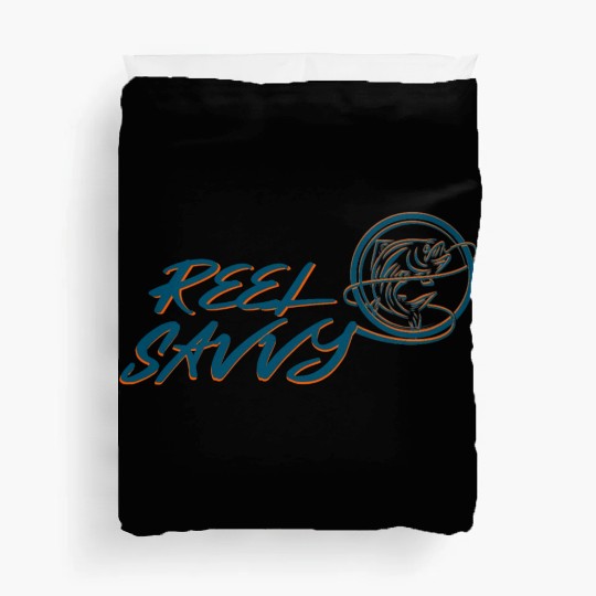 REEL SAVVY BLUE/ORANGE Duvet Covers