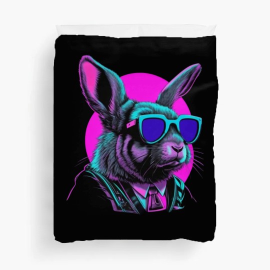 Vaporwave Easter Bunny Duvet Covers