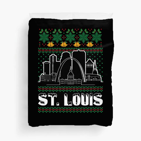 St. Louis Missouri Ugly Christmas Duvet Covers