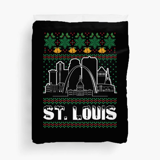 St. Louis Missouri Ugly Christmas Duvet Covers