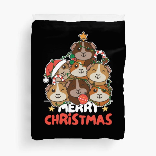 Guinea Pig Christmas Tree Merry Christmas Duvet Covers