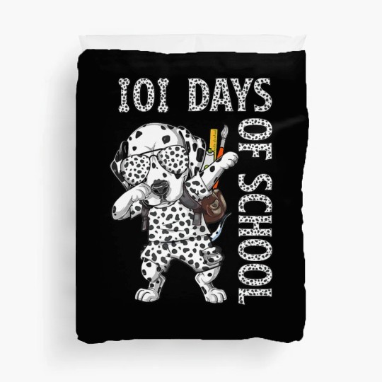 Dabbing 101 Days School Dalmatian Student Teacher Duvet Covers