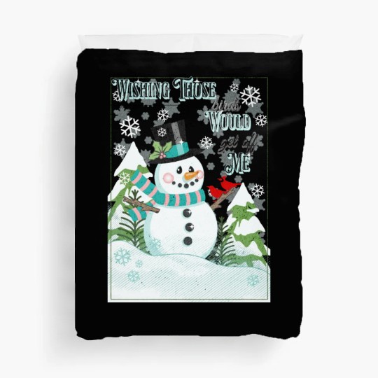 Funny Cranky Snowman Duvet Covers