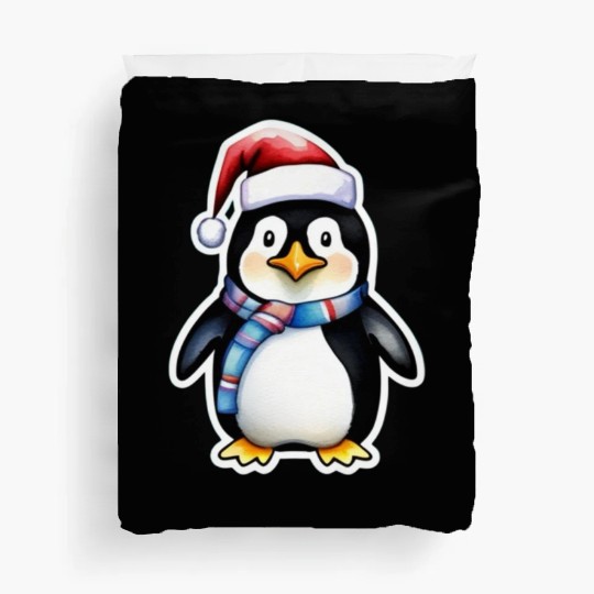 Christmas penguin Duvet Covers