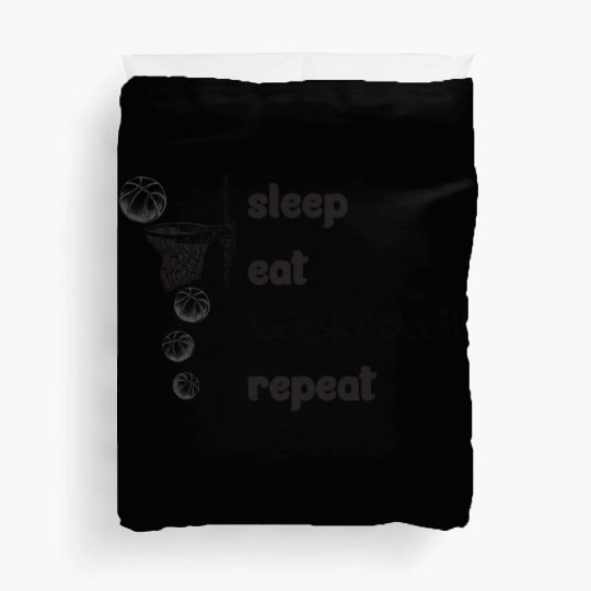 Basketball Coach Sleep Eat Basketball Repeat Duvet Covers