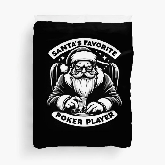 Xmas Santa Claus Poker Player Duvet Covers