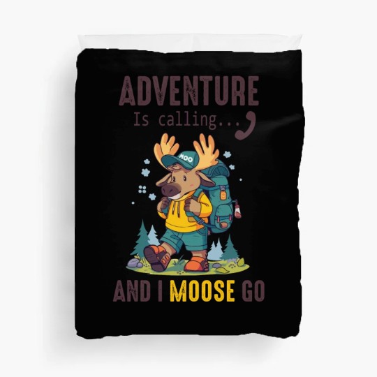 Adventure Is Calling Youth Cute Moose Duvet Covers