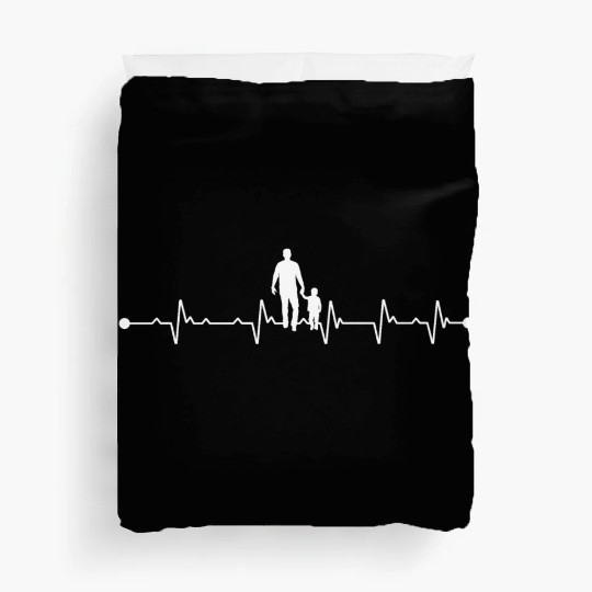 Son and Dad Heartbeat Duvet Covers