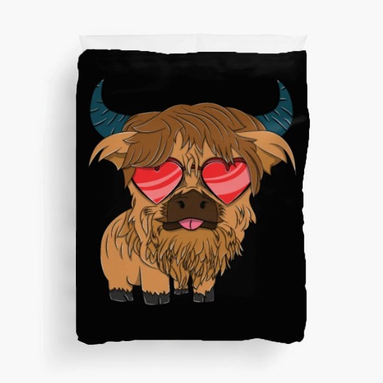 Plain Highland Cow Duvet Covers