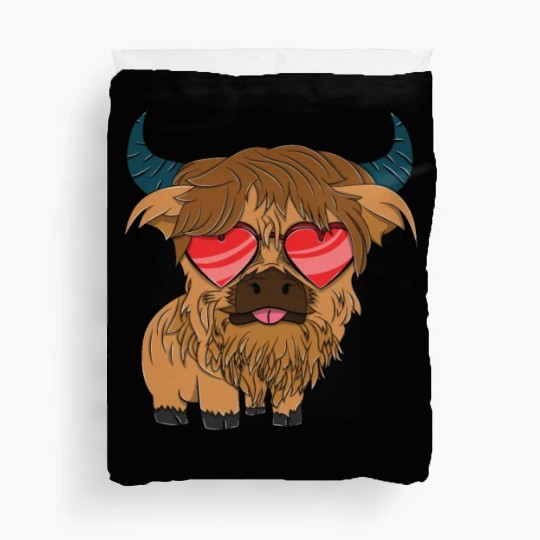 Plain Highland Cow Duvet Covers