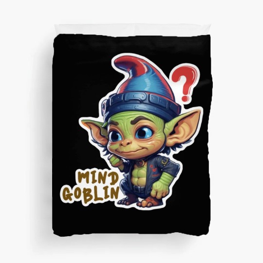 Funny Green Goblin Monster - Mind Goblin Deez Nuts Duvet Covers