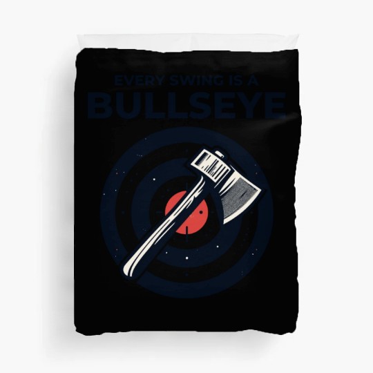Axe Throwing Axe Thrower Lumberjack Funny Bullseye Duvet Covers