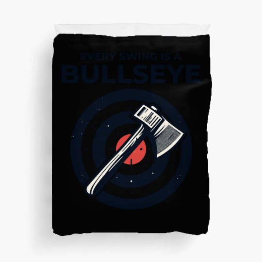 Axe Throwing Axe Thrower Lumberjack Funny Bullseye Duvet Covers