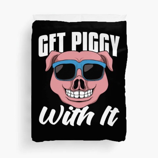 Pig Farming Get Piggy With It Farm Animals Farmer Duvet Covers