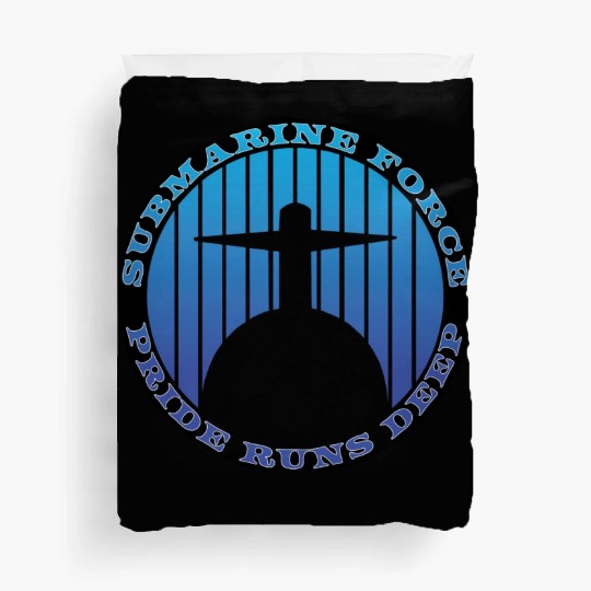 Submarine Force Pride Runs Deep Ocean Blue Duvet Covers
