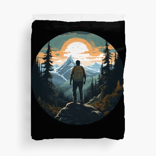 Forest nature trekking adventure Duvet Covers
