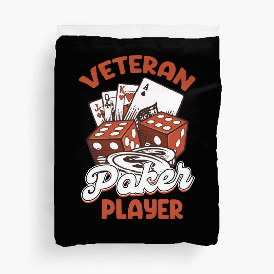 Veteran Poker Player Holdem Dealer Blackjack Duvet Covers