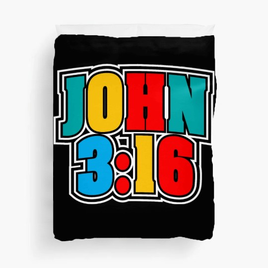 John 3:16 Love Jesus Bible Text Christian Duvet Covers