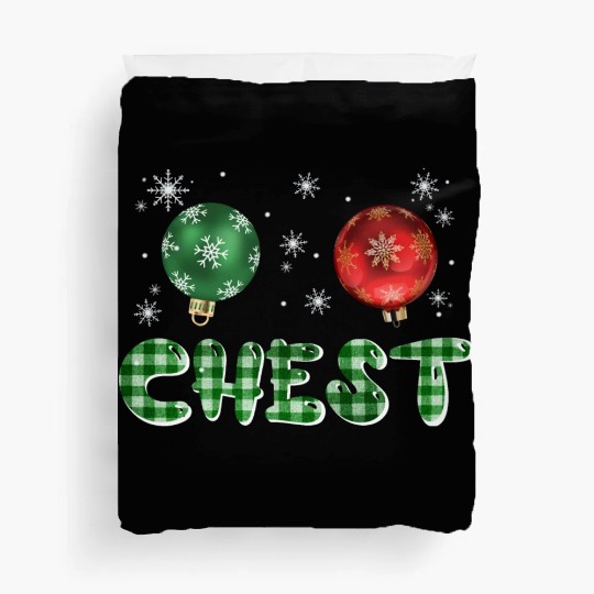 Chest Nuts Christmas Couple Funny Matching Duvet Covers
