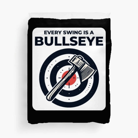 Axe Throwing Axe Thrower Lumberjack Funny Bullseye Duvet Covers