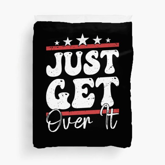 Just Get Over It Riding Girl Horseback Duvet Covers