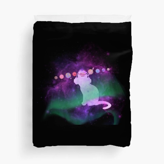 Music Space Cat Duvet Covers