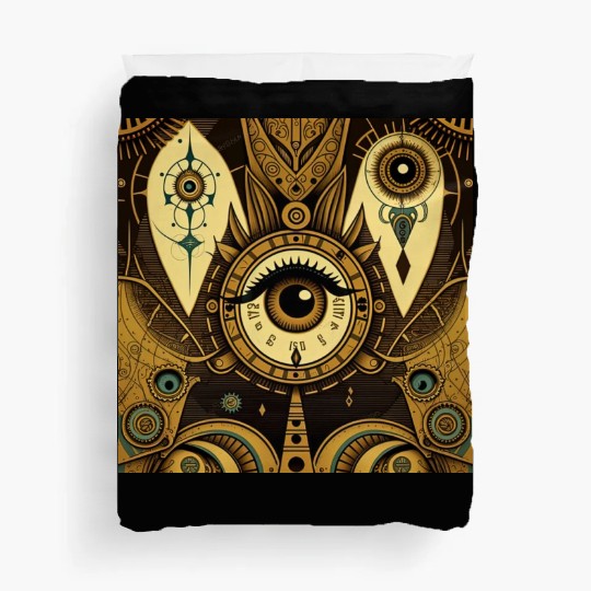 Abstract New Age 1920s Steampunk Design Duvet Covers