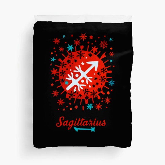 Sagittarius in the Winter Wonderland Duvet Covers