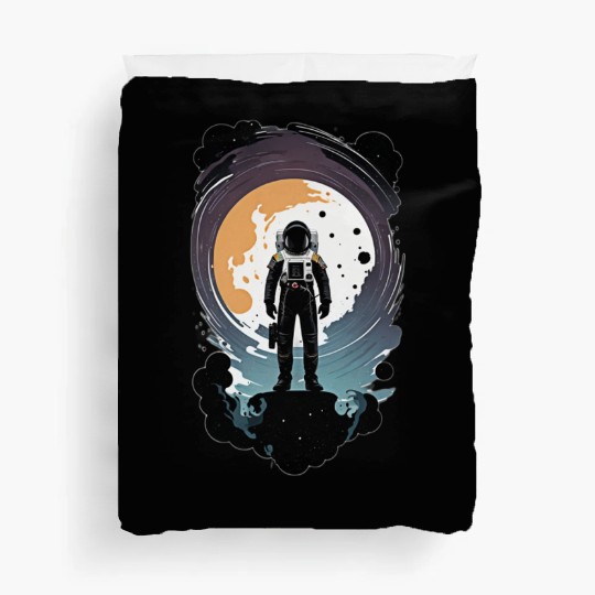 astronauts enter the space dimension Duvet Covers