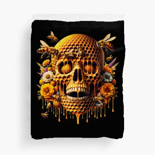 Sweet Life Skull Duvet Covers Honeycomb Haven Bumblebee