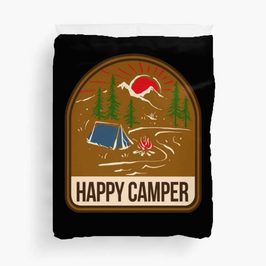 Happy Camper Camping Campfire Tent Duvet Covers