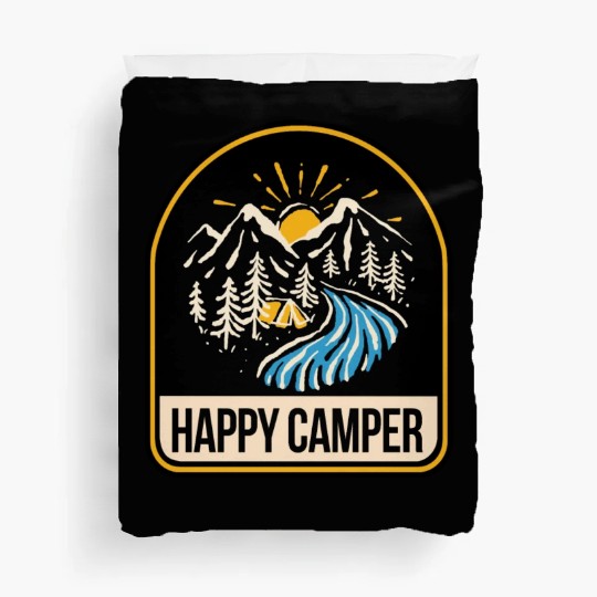 Happy Camper Camping Campfire Tent Duvet Covers