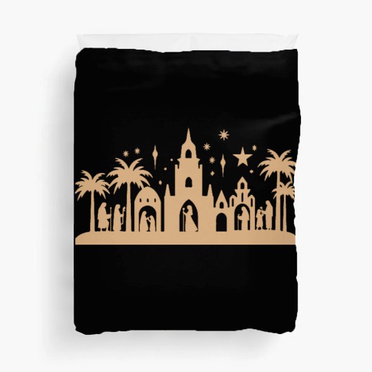 Nativity Scene with Mary Joseph Baby Jesus Duvet Covers