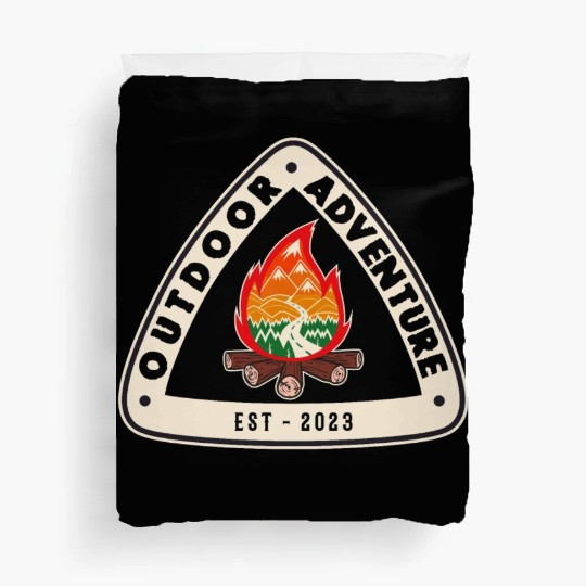 Outdoor Adventure Camper Camping Campfire Tent Duvet Covers