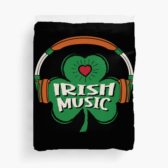 Irish Music Shamrock Headphones St Patrick s Day Duvet Covers