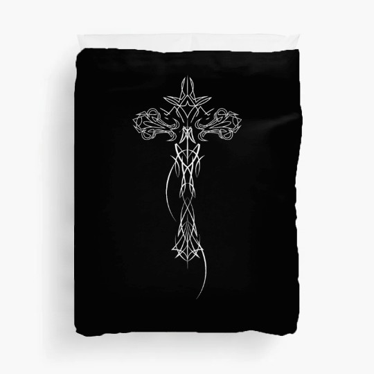 Awesome Cyber Crucifix Cybersigilism For Geometric Duvet Covers