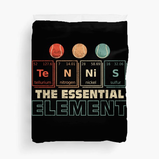 Tennis The Essential Element Player Racket Sport Duvet Covers